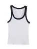Moda femenina transfronteriza, nueva colección primavera/otoño, estilo europeo y americano, top de tirantes acanalado sin mangas simple y elegante 3253301