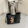 Yuezi 2026 Otoño/Invierno Nueva Bolsa de Gran Capacidad Bolso Tote de Color Sólido Retro Bolso de Mano/Hombro Casual de Moda para el Trabajo