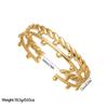 Pulseira Geométrica Minimalista Estilo Cool Transfronteiriça Europeia e Americana em Aço Titânio com Design de Coração e Flor, Pulseira em Aço Inoxidável Banhada a Ouro Estilo Francês para Mulheres