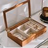 Caja de Joyería de Madera Maciza, Estuche para Gafas, Caja de Almacenamiento para Gafas de Sol Retro, Joyero, Caja de Accesorios, Regalo de Boda para Casa Nueva