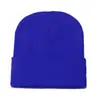 Gorro de Lana Acrílica de Color Puro de Alta Calidad Europeo y Americano Transfronterizo Gorro Cálido para Exteriores Frío Gorro de Punto Monocromático Gorro de Tejer para Hombres y Mujeres
