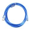 Cable de extensión USB en stock, cable de datos USB 2.0 macho a hembra, cable de copia USB azul transparente, cable para compartir datos