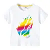 2023 Comercio Exterior Transfronterizo Ropa Infantil Camiseta de Manga Corta de Verano para Niños Camiseta Básica de Dibujos Animados para Niños Top de Manga Corta para Bebé