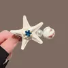 Pinza para el pelo de estrella de mar color dopamina para niñas, Pinza para flequillo lateral con ambiente veraniego, Accesorio dulce y lindo para fotos