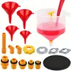 Kit de Embudo para Refrigerante para Coche Juego de 15 Piezas de Embudo para Anticongelante y Embudo para Aceite