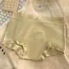 Pantaloncillos tipo bóxer de algodón puro sin costuras para niñas con entrepierna extendida, cintura media, ajustados a la cadera, entrepierna antibacteriana 10A, pantis de cintura media para mujer
