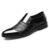 2021 Nuevos zapatos formales de cuero para hombre talla grande zapatos de punta para hombre mocasines casuales sin cordones entrega de una sola pieza