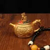 Chaleira Giratória de Mão Novo Estilo com Cabo de Liga, Ornamento de Mesa para Boa Sorte e Sucesso Alívio de Estresse, Atacado