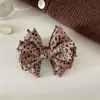 Presilha Banana com Laço Estampa Leopardo Vintage para Mulheres, Presilha de Rabo de Cavalo de Alta Qualidade, Presilha para Penteado Updo na Parte de Trás da Cabeça, Novo Modelo 2026