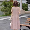 Vestido de Verão de Manga Curta para Mãe 2026 Novo Estiloso Moda para Mulheres de Meia-Idade Cheongsam Aprimorado Estilo Nacional Vestido Elegante