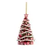 Colgante de árbol de Navidad transfronterizo, decoración navideña para exteriores, acrílico plano, decoración del hogar