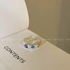 Anillo Estrella Ojo de Gato de Color Contrastante para Mujer Ins Moda Trendy Elegante Anillo para Dedo Índice de Pareja Nicho Anillo Versátil Elegante