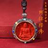 Colgante de Buda con ocho guardianes de cinabrio natural de alto contenido, venta al por mayor, de fábrica de cinabrio, con incrustaciones de thangka.