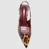Sandalias de Tacón Alto con Estampado de Leopardo Transfronterizas de Comercio Exterior para Mujer Verano 2026 Nuevo Estilo Stiletto Punta Fina Europeas y Americanas Sexy Sandalias de Punta Cerrada para Mujer