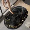 Tapete de piso de diatomita de luxo para entrada de banheiro, absorvente de água, secagem rápida, tapete antiderrapante para lavatório e vaso sanitário