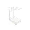 Suporte de Pano para Parede de Cozinha Sem Furos Suporte para Esponja Rodo Pano de Prato Rack de Armazenamento com Drenagem Suporte para Palha de Aço Toalha