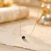 Collar con colgante de diamantes de seis garras de oro de alta calidad, nuevo diseño, cadena de clavícula femenina, nicho ligero, accesorios de cadena de suéter de lujo