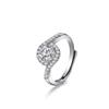 Anillo de diamantes de alto carbono, anillo de plata esterlina s925 para mujer, anillo clásico de cuatro garras con diamantes de plata de 1 quilate, venta al por mayor de fábrica