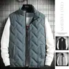 Novos estilos de outono e inverno: colete masculino com gola alta, corte slim estilo coreano, jaqueta estilosa sem mangas, colete casual para homens, colete masculino moderno
