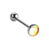 Filme Flash Gotejamento de Óleo Unha da Língua Gradiente Multicolorido F136 Liga de Titânio Joia para Piercing Corporal Masculino e Feminino Joia para Língua