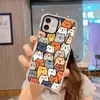 Funda protectora transparente de estilo ins coreano y japonés con diseño de gatos apilados para iPhone 17, funda suave antigolpes de cobertura total para 16 Pro