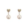 Aretes de Perlas para Mujer Diseño Nicho Amor 2023 Aretes de Moda Aguja de Plata Aretes Dulces Aretes Modernos y Más Fáciles de Combinar