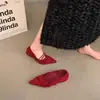 Sapatilhas de Bico Fino com Design que Aumenta a Altura, Sapatos Mary Jane Retrô Franceses, Sapatos Femininos Vermelhos de Novo Estilo para Primavera e Outono com Saias