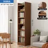 Estantería de Piso, Estante de Almacenamiento de Pie, Librero Vertical para Estudiantes, Gabinete de Esquina para Sala de Estar, Soporte de Esquina Ahorrador de Espacio