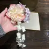 Pin para el Cabello de Flor Rosa Pura, Deseable y Etéreo, con Borlas Florales Frescas, Nuevo Accesorio para el Cabello Elegante Estilo Chino Hanfu