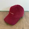 Gorra de Béisbol de Pana de Alta Calidad para Otoño e Invierno I'M Alive Bordada para Hombres y Mujeres con Visera Ancha para Mostrar la Cara