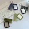 Nuevo Llavero Peine Rectangular con Purpurina, Aspecto de Alta Gama, Accesorio para Bolso, Mini Peine, Espejo, DIY, Transfronterizo