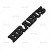 Adecuado para Logotipo de Letra Brabus para Mercedes-Benz, Calcomanía para Maletero Trasero, Emblema de Modificación Tridimensional