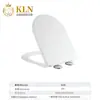 Tapa de Asiento de Inodoro de PP de Cierre Lento Silencioso, Engrosada y Antirroturas, Tapa de Asiento de Inodoro Blanca de Material Puro Universal, Jinbaisheng Baño 004