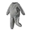 Ropa para Niños Otoño e Invierno Nuevos Productos, Conjuntos Deportivos para Niños y Niñas, Sudadera Pulóver de Forro Polar Multicolor Conjunto de Dos Piezas