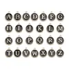Acessórios para Joias DIY Conjunto Misto de 26 Letras Alfabeto Inglês Pingentes de Esmalte Dupla Face Materiais para Pulseira Brinco