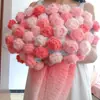 Manta de Peluche con Gradiente de Rosas Paquete de Materiales DIY Tejida a Mano Manta de Ramo Regalo