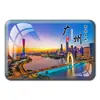 Imán de Refrigerador de Vidrio de Cristal para Souvenir Turístico de Guangdong Torre de Cantón Cintura Pequeña Zhuhai Chimelong Shenzhen Set