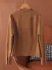 Chaqueta casual simple con cuello alto, abrigo corto de cuero gamuza para mujer, chaqueta de motociclista versátil para otoño