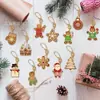 Novo Pingente de Madeira de Homem de Gengibre com Tema de Natal da Amazon Decoração para Festa Árvore de Natal Suprimentos