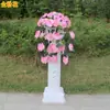 Nuevo guía de camino de flor de carretera de 42 cabezas columna romana de boda guía de camino columna romana de plástico estilo boda cesta de flores para celebración de inauguración