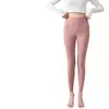 Calça de veludo alemão dupla face para outono para mulheres, novo estilo com costura de quatro agulhas e seis fios, cintura alta, justa ao corpo, superfície escovada, gera calor, quente, com forro de veludo, calça de segunda pele, outono e inverno