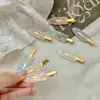 Horquilla de Ácido Acético Fantasía Transfronteriza Sin Rastro Horquilla Súper Hada Clip para Flequillo Lateral Celebrante Cibernético Clip de Pato Gradiente Accesorios para el Cabello Tocado
