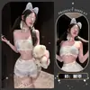 Admirando el Lazo, Tentación Sensual Qqny, Atuendo de Sirvienta Blanco Lechoso sin Tirantes, Lencería Coqueta, Vestido Uniforme de Deseo Puro