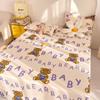 Estilo Pastoral Bruja Sábana Individual Pieza Única Universal Fregado Sábana Colchón Individual Individual Dormitorio Cama Doble Niños Dibujos Animados
