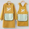 Delantal Impermeable y a Prueba de Aceite para Cocina Casera Ropa de Trabajo Dibujos Animados de Moda Estilo Nuevo Transpirable Mono para Todas las Estaciones con Función para Limpiar Manos