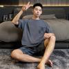 Verano 2026 Nuevo Conjunto Popular Transfronterizo Pijama para Hombre Ropa Casual para Estar en Casa Manga Corta Shorts Adecuado para Usar como Ropa Exterior