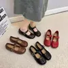 Zapatos planos Mary Jane modernos y elegantes con diseño de punta dividida sintética y detalle de hebilla, perfectos para la primavera y el otoño de 2026 - ultraligeros y ultrasuaves