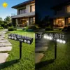 Nueva luz sensor de movimiento solar transfronteriza para patio y jardín, luz de montaje en suelo, luz de pared para villa, luz de doble uso para exteriores