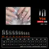 Arte de Uñas Arte de Uñas Ultra-delgado Sin Rastro Uso Extensión de Uñas Sin Limar Transparente Semimate Pegatina Completa Medio Pegatina Parche para Uñas