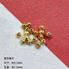 Plata de Ley S925 Chapada en Oro de 24k Cuentas Redondas de 3 mm Cuentas Doradas Cuentas Pequeñas Hecho a Mano DIY Cuentas de Conservación de Color Accesorios para Pulseras